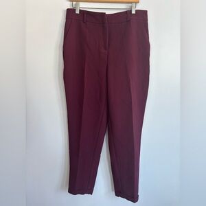 LE CHATEAU Sydney Tapered Leg Eggplant Purple Dress Pants Trousers Size 10